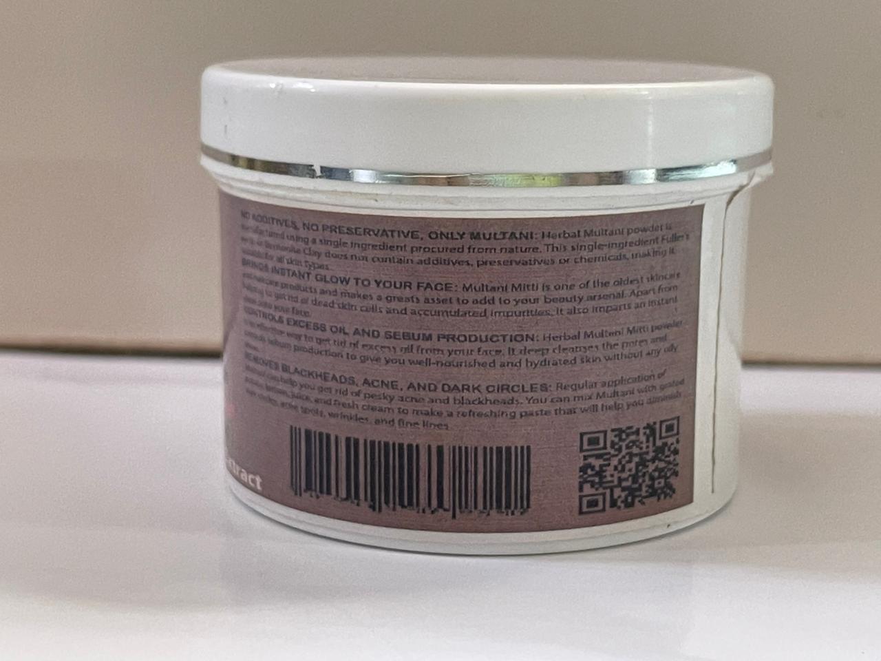 Herbal Multani Mitti - Herbal Mud Mask - Cooling MudMask 100g - Image 3